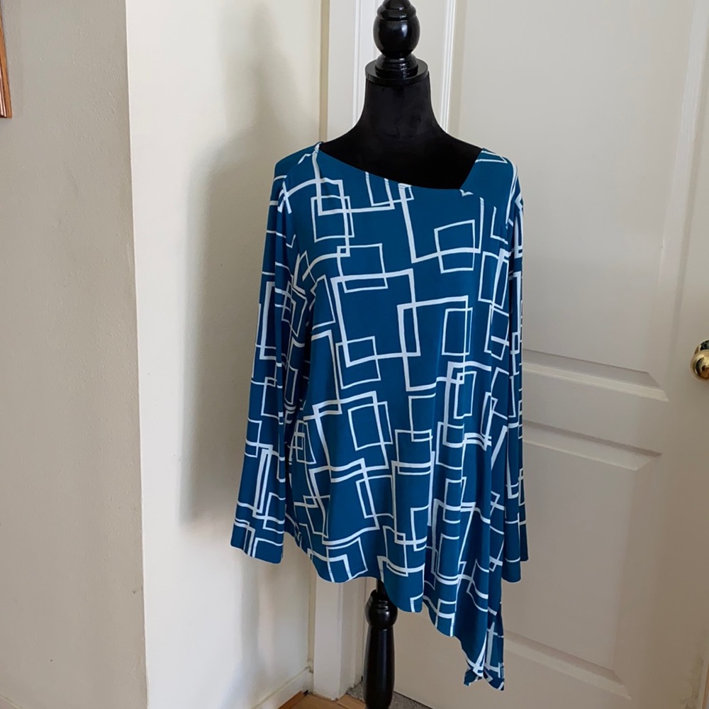 Chico’s Travelers Asymmetrical Top